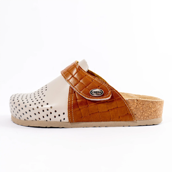 Komfort anatomska klompa - Bež braon kocka