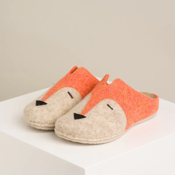 Lisica ženske sobne papuče 281- Bež - Narandžasta